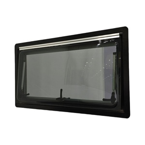 Ventana para caravana, Ventana para autocaravana de doble acristalamiento de acrílico, Ventilación abatible, Ventana para autocaravana con mosquitera y cortina - Product Image 4