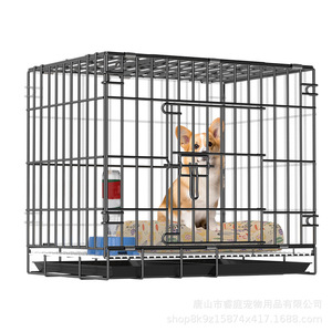 Cage pour chien en fer, rectangulaire, pliable, petite, moyenne, grande taille, pour la maison, la voiture, chenil pour animaux de compagnie - Product Image 3