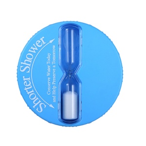 Minuteur de douche rotatif moderne fait main, <span class=keywords><strong>sablier</strong></span> en plastique étanche 5 min, écologique, goutte d'eau, octogone, ventouse, pour enfant - Product Image 6