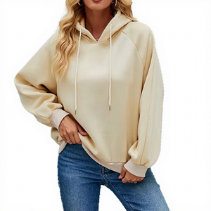 Sudaderas con Capucha de Invierno para Mujer, Talla Grande, Estampadas, de Punto, con Bloques de Color, 100% Algodón, Alta Calidad, al por Mayor, OEM - Product Image 1