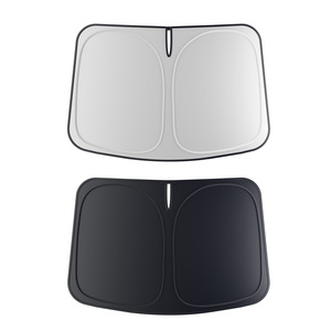 Nissan Front Windshield Sunshade Titanium Silver Foldable Custom Size Heat Insulation Protection - Product Image 1