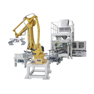 PP Woven or Kraft Bag Automatic Packing <b>Machine</b> with <b>Sewing</b> Closer, Folding Bag Top, Welding Heating Poly Liner, for 20kg 25kg - Product Image 2
