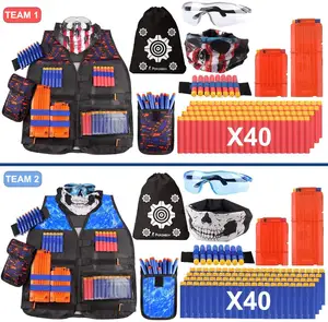 Wholesale outdoor tactical vest boys and girls adjustable belt Nerf-gun EVA bullet shooting protect safety vests