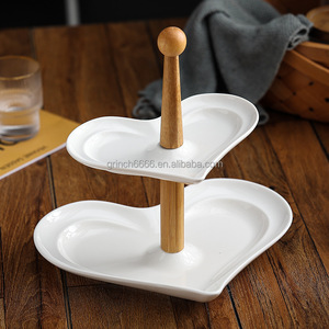 Plato de Gres <span class=keywords><strong>en</strong></span> Forma de Corazón 2022, Vajilla <span class=keywords><strong>Romántica</strong></span> <span class=keywords><strong>para</strong></span> <span class=keywords><strong>Cena</strong></span>, Plato de Servir de <span class=keywords><strong>Dos</strong></span> Niveles <span class=keywords><strong>en</strong></span> Forma de Corazón, Decoración de Bodas, Bandeja <span class=keywords><strong>para</strong></span> Postres - Product Image 2