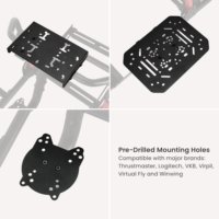 Soporte Ajustable para Simulador de Vuelo LRS17-BS04, Estructura Plegable para Simulación de Vuelo Compatible con Logitech, Thrustmaster, Boeing, Airbus