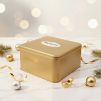 Boîte en métal carrée durable JH pour le stockage des aliments pour bébés noix noyaux collations pour animaux de compagnie lait chewing-gum pain sandwich gelée