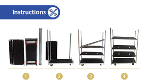 Ergonomic vận chuyển thực vật xe đẩy, cấu hình thấp tải thép mạ kẽm giỏ hàng cho hiệu quả công việc - Product Image 2