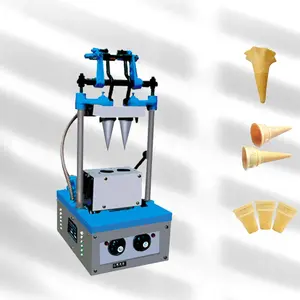 Semi Automatic Waffle Ice Cream Cone Wafer Biscuit Making Machine Cone Creation