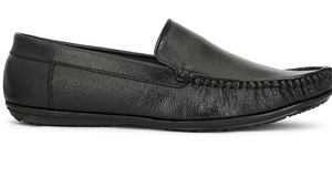 Zapatos Mocasines de Cuero Genuino Negro Importados de Ashwin para Hombre, Suaves, Flexibles, Cómodos, con Logotipo de Cuero, Casuales, Formales, de Oficina - Product Image 2