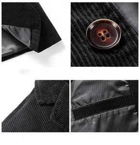 <span class=keywords><strong>Blazer</strong></span> en <span class=keywords><strong>velours</strong></span> côtelé sur mesure Costume décontracté en <span class=keywords><strong>velours</strong></span> avec fermeture à simple boutonnage Motif imprimé Tissu tricoté - Product Image 4