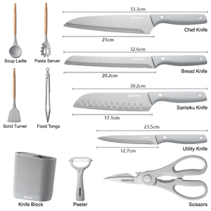 Conjunto <span class=keywords><strong>De</strong></span> Couteau Juego <span class=keywords><strong>De</strong></span> Cuchillos <span class=keywords><strong>De</strong></span> <span class=keywords><strong>Cocina</strong></span> <span class=keywords><strong>De</strong></span> 11 Piezas Con Afilador <span class=keywords><strong>De</strong></span> Bloques Soporte <span class=keywords><strong>De</strong></span> Utensilio <span class=keywords><strong>De</strong></span> <span class=keywords><strong>Silicona</strong></span> Que Incluye <span class=keywords><strong>Utensilios</strong></span> <span class=keywords><strong>De</strong></span> <span class=keywords><strong>Cocina</strong></span> Esenciales - Product Image 4