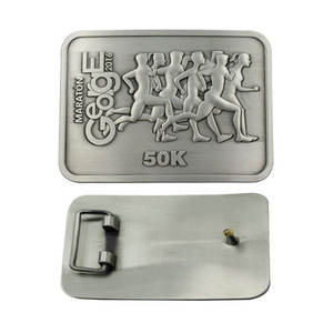 Hebillas <span class=keywords><strong>de</strong></span> Cinturón <span class=keywords><strong>de</strong></span> Metal Personalizadas para Hombre, Rectangulares, Ovaladas, Planas, Cuadradas, Redondas, Vintage, Sólidas, con Logotipo Personalizado, Hebillas <span class=keywords><strong>de</strong></span> Cinturón Occidentales Personalizadas - Product Image 3