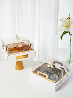 Boîtes d'Emballage Dessert Gâteaux et Tartes Transparents à 4 et 9 Compartiments pour Vente en Gros, Idéales pour Mini Gâteaux, Pâtisseries et Friandises à Emporter