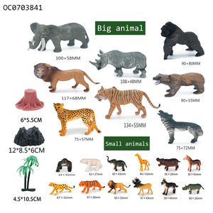 Animales salvajes de plástico, juguetes con mapas - Product Image 6