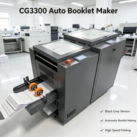 Machine à plier les livrets robuste CG3300, pliage par fil, agrafage 4 agrafes, 1500 copies/heure pour l'industrie de l'impression