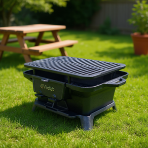 Parrilla Portátil de Carbón para Exteriores Fudajo, de Hierro Fundido Esmaltado, Resistente, para Jardín - Product Image 2