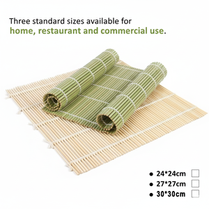 Tapis à rouler polyvalent en bambou pour sushis et kimbap, tapis en lattes <span class=keywords><strong>de</strong></span> bambou non toxique <span class=keywords><strong>de</strong></span> qualité alimentaire pour la préparation des aliments - Product Image 3