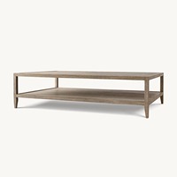 Table basse rectangulaire en bois massif de style américain moderne de haute qualité Shengxuan SX-CJ860 pour salon, garantie de 3 ans