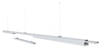 Système d'éclairage linéaire LED avec module d'éclairage, module de prise, rail de guidage, cache-câble, panneau de sortie de secours, module de capteur, idéal pour les supermarchés
