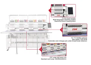 Multifunctionele 4 Heads 12 Naalden Cap Overhemd Platte Borduurmachine Commerciële Computerized Borduurmachine