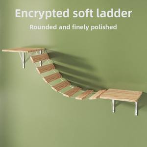 Besar mewah Modern vertikal kayu padat kucing pemanjat dinding bantalan lompat dengan Sisal menggaruk tali untuk dalam ruangan kucing - Product Image 5