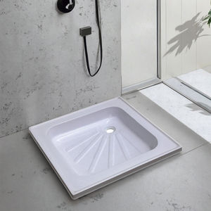 MATCH WELL MWS-02 Modern Square Deep Acrylic Solid Surface <strong>Shower</strong> <strong>Tray</strong> Corner Drain Waterproof Stainless Steel <strong>Legs</strong> Hotel Use 1 - Product Image 5