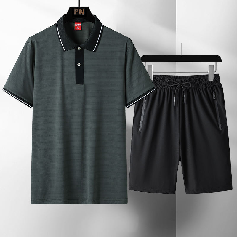 Céladon[T-shirt] + Noir [short]