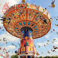 Manège Sanly Rides : Chaise Volante Rotative 36 Places pour Parcs d'Attractions Extérieurs – Manège de Luxe 36 Places pour Enfants