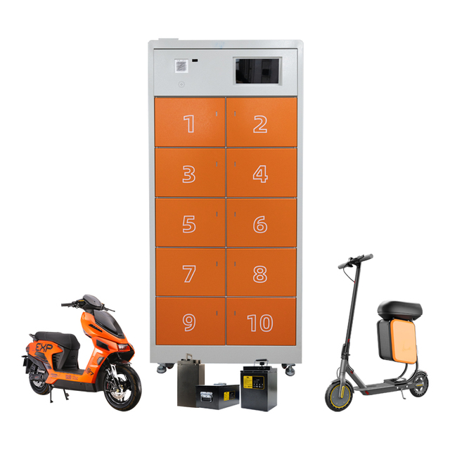 Battery Swapping Station Manufacturer Cheap Sells 10-port Outdoor Waterproof Ebike Fast Charging Solar Battery Charging Cabinet