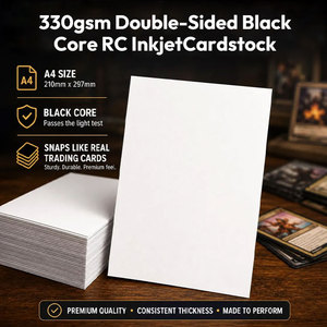 Nouveau Papier Cartonné Double Face Noir A3*20 300/330 g/m² pour Cartes de Jeu TCG Personnalisées et Cartes <span class=keywords><strong>Pokémon</strong></span> – Édition 2026 - Product Image 3