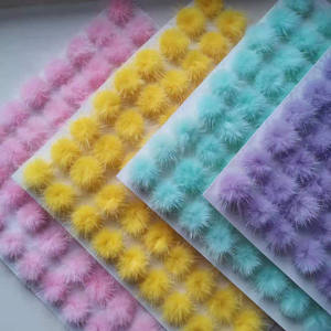 Boules de fourrure d'animaux avec pompon en vison, 3cm, à coudre sur écharpe tricotée, chaussures, accessoires de décoration, Mini, 30mm, livraison gratuite - Product Image 1