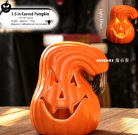 Lumières de citrouille d'Halloween pour rebord de fenêtre, cheminée, étagère, bibliothèque, décoration d'Halloween pour la maison, mignonnes pour le festival