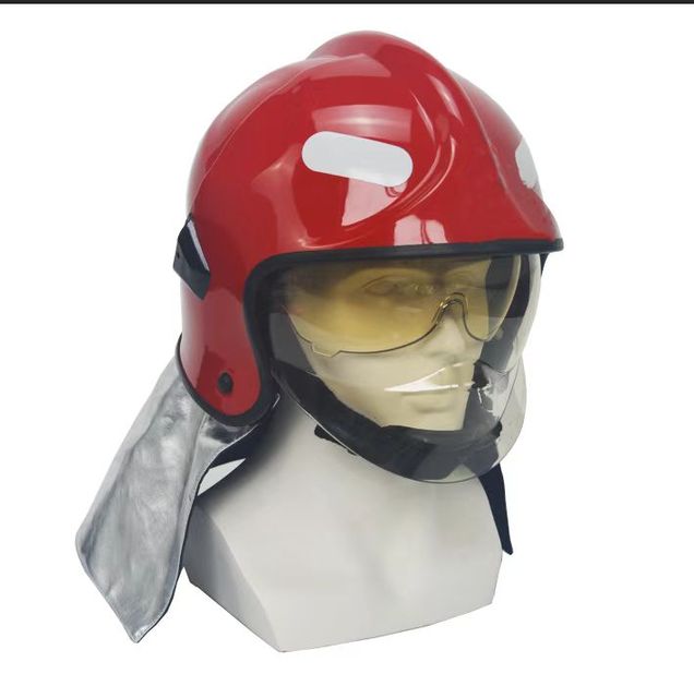 CE Certified Reliable Heat Protection Impact-Resistant Fire Helmet with Adjustable Harness for Rescue Teams Safety