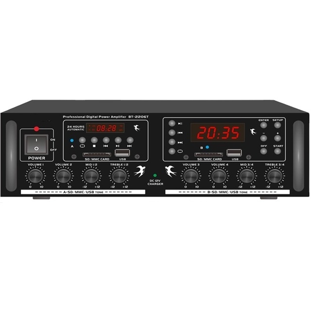 20w*2 4CH Pro Audio Mixer Sound Swiftlet Swallow Nest Home Power Amplifier