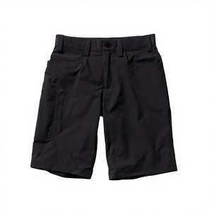 Shorts de travail pour hommes en polyester noir, respirants, style cargo, pantalon uniforme, séchage rapide et confortables - Product Image 2