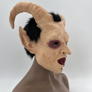 Máscara del <span class=keywords><strong>diablo</strong></span> Máscara de Halloween Evil Angel Scary Latex Ram para adultos Las máscaras de <span class=keywords><strong>Lucifer</strong></span> - Product Image 4