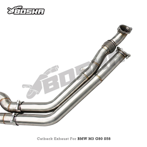 Échappement arrière Boska en acier inoxydable Valvetronic pour BMW M3M4 G80 G82 S58 3.0T 2021-2026, tuyau en Z à longueur égale, embout en carbone intelligent - Product Image 3