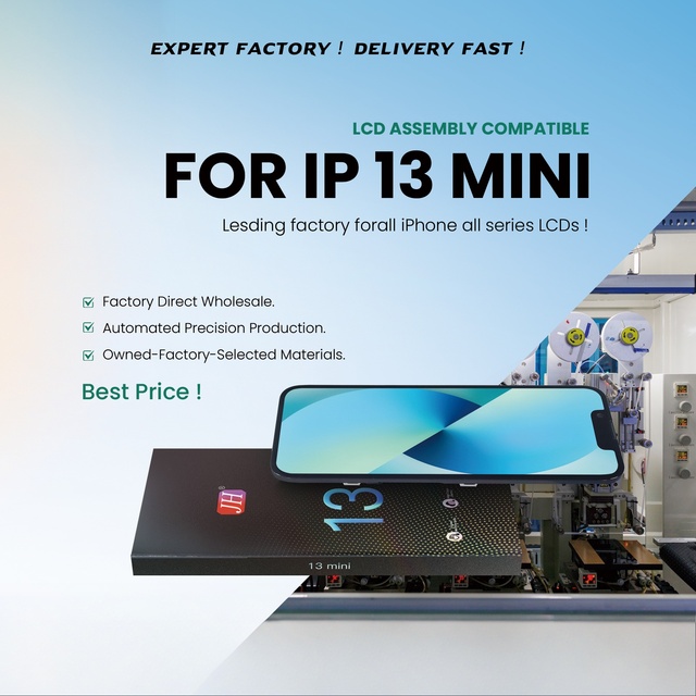 Wholesale JH FHD In-cell TFT LCD Screen for 13 Mini 1080P Replacement High Brightness 1-Year Warranty