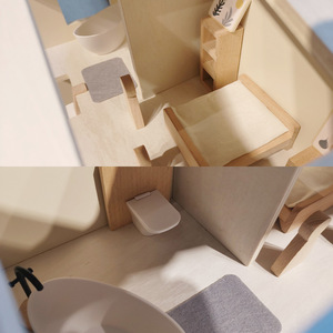 Juego de casa de muñecas <span class=keywords><strong>DIY</strong></span> de madera, juguete educativo para niños con <span class=keywords><strong>mini</strong></span> muebles modelo de moda - Product Image 5