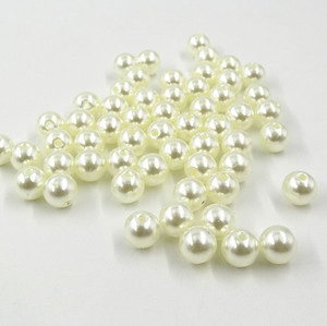 Hạt nhựa tròn giả ngọc trai màu hồng, có lỗ, kích thước 3 4 6 8 10 12 mm, 30 màu, dùng cho máy làm ngọc trai - Product Image 4