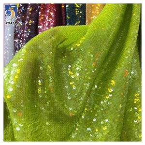 YX451 подиумное платье из тайской ткани с вышивкой блестками, 5 мм, прозрачная ткань с блестками - Product Image 5