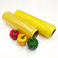 Film étirable en PVC sans BPA, souple, résistant à l'humidité, 11 microns, longueur personnalisée, qualité alimentaire, rouleau jumbo pour l'emballage alimentaire et le moulage