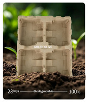 Emballage de luxe écologique et compostable en pâte moulée pour rouge à lèvres et poudre libre, en pâte de papier recyclée, personnalisable pour cosmétiques