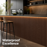 Panneau mural cannelé WPC directement de l'usine, panneau composite en bois d'ingénierie durable pour les solutions de projets architecturaux