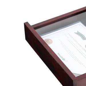 Hot Bán cờ rắn gỗ quân cờ giấy chứng nhận lớn-kích thước hiển thị trường hợp với Wall Mount giải thưởng mảng bám với hộp - Product Image 2