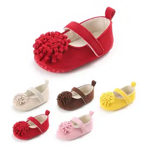 Bonbons couleurs nouveau-né bébé Prewalker fond souple anti-dérapant chaussures chaussures classique princesse fille berceau Mary Jane grande fleur chaussures