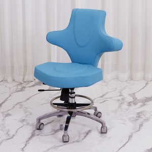Fauteuil d'assistant <span class=keywords><strong>dentaire</strong></span> ergonomique avec siège en cuir, design pivotant, dossier réglable, structure en acier pour dentiste - Product Image 4