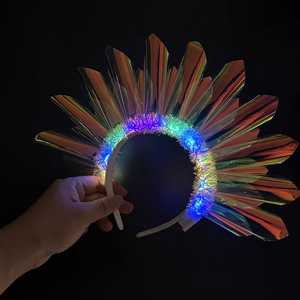 Diadema LED Luminosa con Luz Intermitente, Aro Láser para el Cabello, Tiara Brillante, Diademas Luminosas para Discoteca, Fiesta, Festival, Disfraz - Product Image 3
