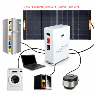Générateur solaire hybride 51,2 V avec batterie <span class=keywords><strong>LiFePO4</strong></span> 30 kWh 200 Ah, BMS de qualité, CAN, blanc, mural, pour stockage d'énergie domestique - Product Image 3