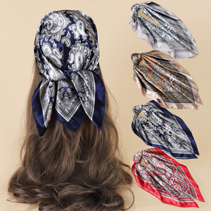 <strong>Silk</strong> <strong>Scarf</strong> <strong>Women</strong> 60cm Small Square Paisley Printed Spring Autumn Fashion Wholesale - Product Image 1